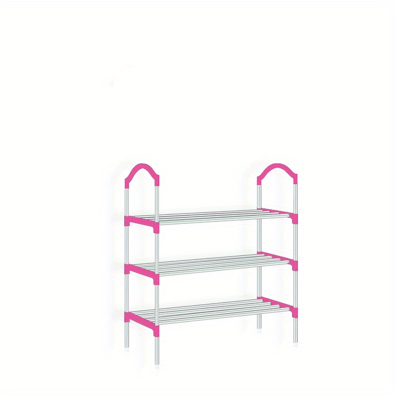 Mainstays 4-Tier Shoe Rack, White with Steel Shelves 