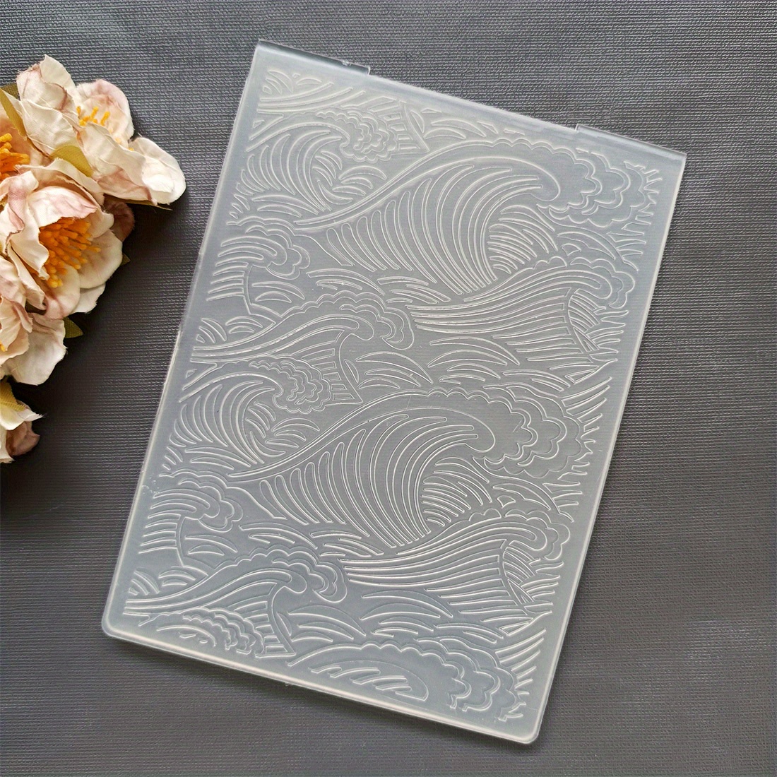 Image of Spray/ Embossed Folder Plastic Embossing Folders For Card Making Embossing Machine Template For Paper Craft Album Stamps .5×14.5 Cm/4.1×5.7 Inch