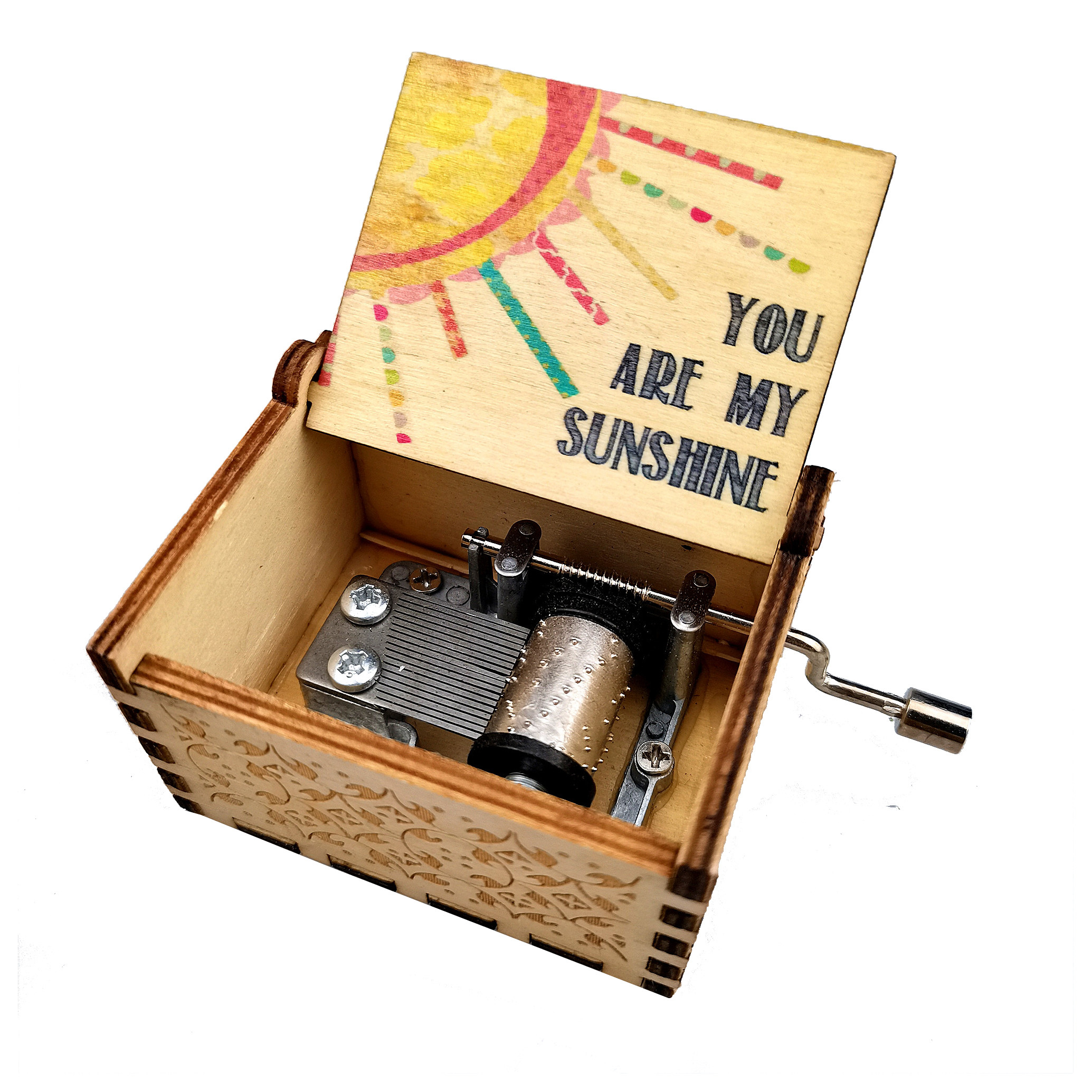 Regalos para mujer para Navidad, rosa con texto en inglés You are My  Sunshine, caja de música de regalo para mujeres, regalo de flores  preservadas