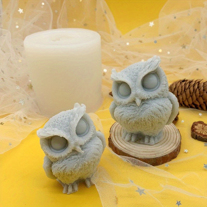 Owl Scented Candle Mold 3d Silicone Mold Bird Shaped - Temu