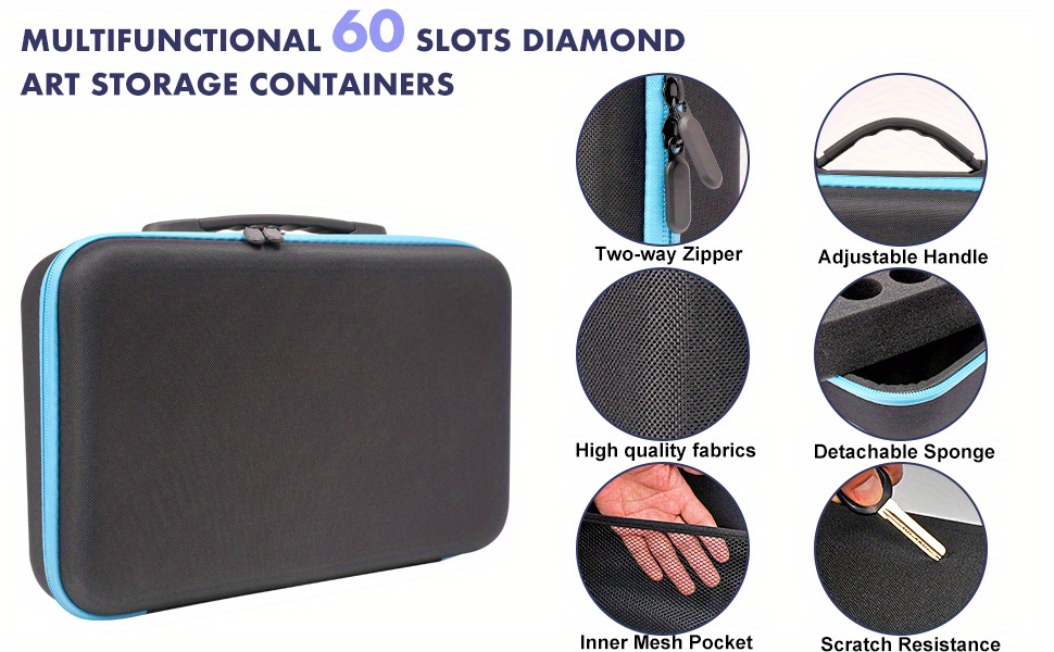 60 Slots Diy Diamond Painting Storage Containers Upgraded - Temu