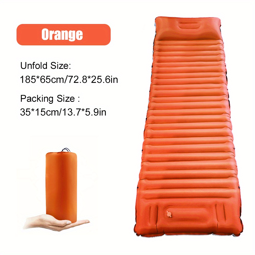 KEQI Ultralight Outdoor Inflatable Mattress Foldable Thicken Camping  Sleeping Pad Sleep Bed with Built-in Pump Air Cushion Travel