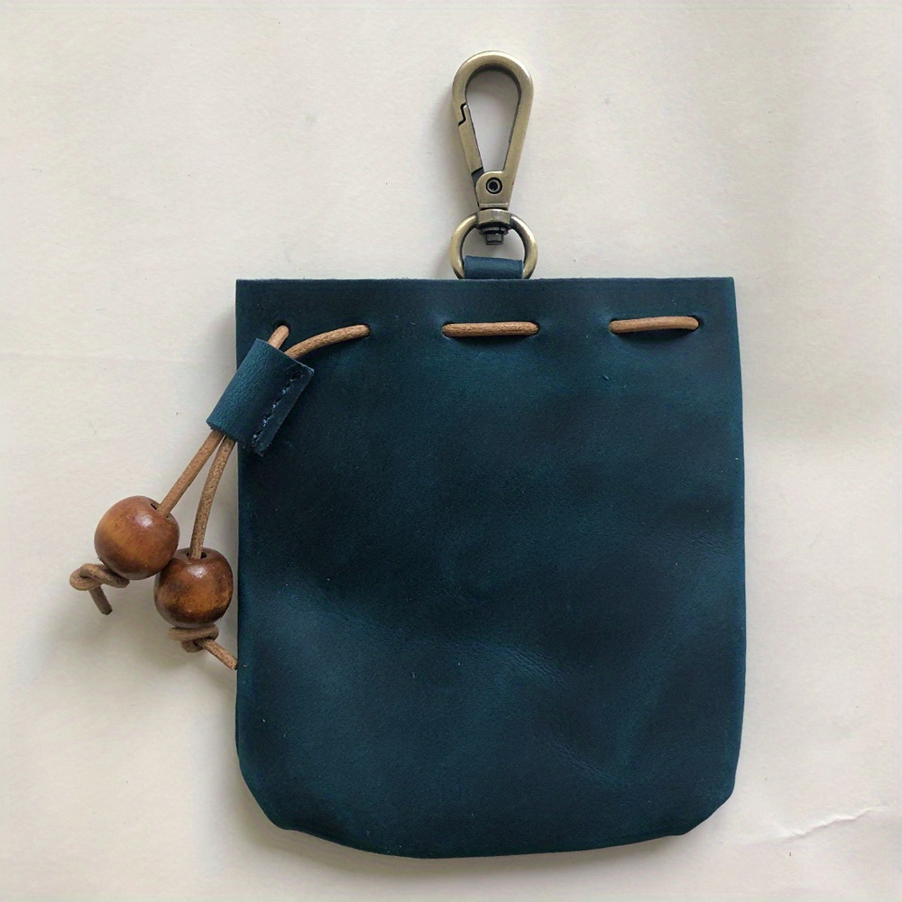 Faux Leather Drawstring Coin Purse Wallet for Home & Travel