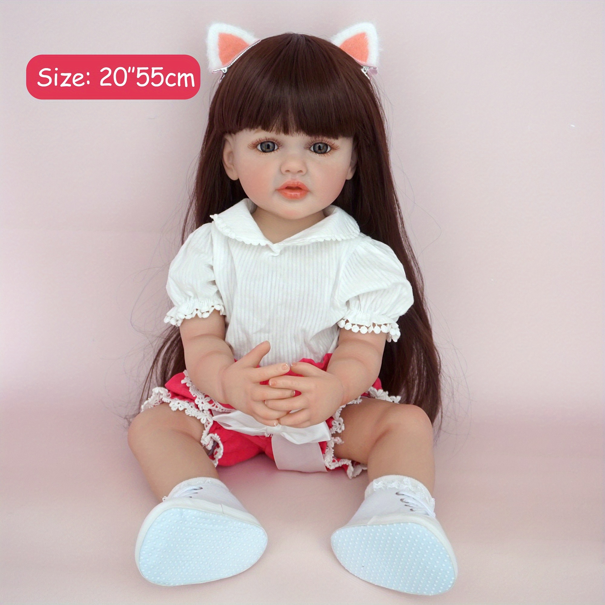 TIOZONEY Muñeca Niña 23 pulgadas moda silicona completa vinilo bebés Reborn  pri.