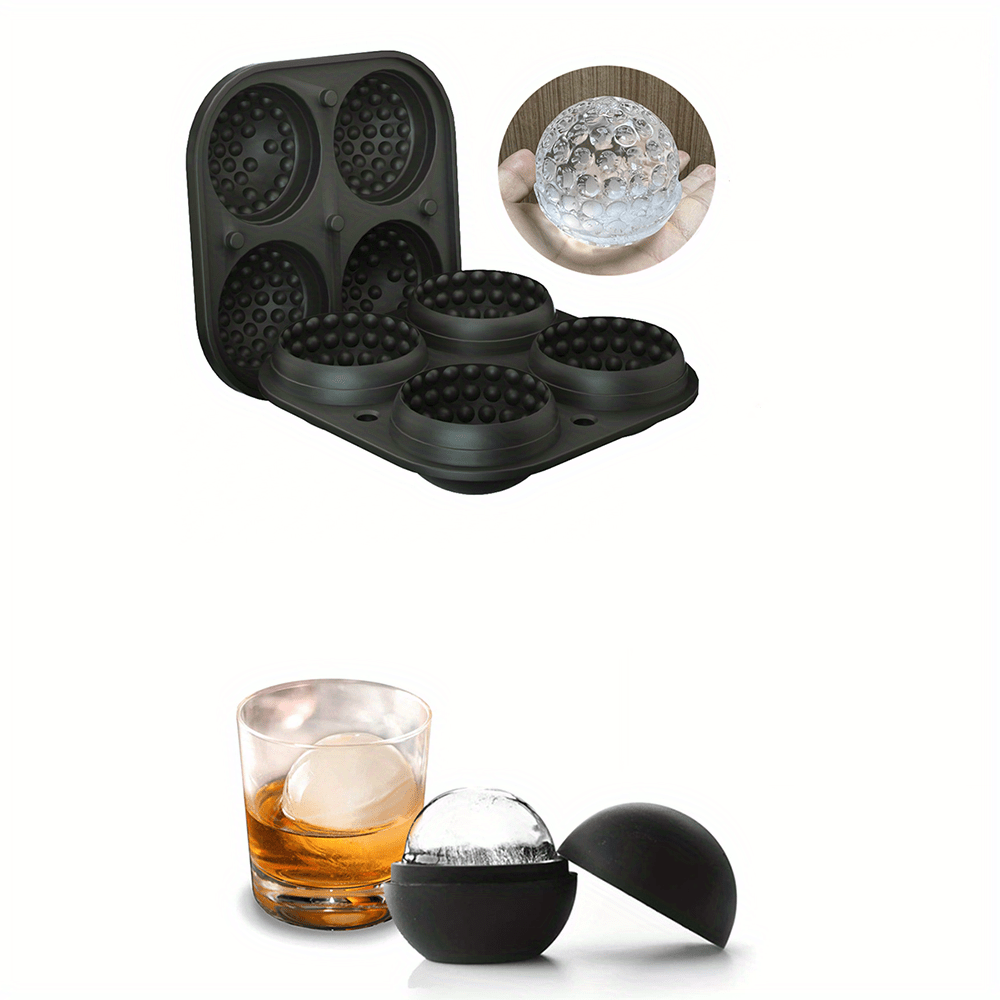 Round Golf Ball Silicone Ice Cube Molds, Durable Ice Maker, Ice Ball Molds,  Round Ice Ball Molds For Cocktails And Whiskey - Temu United Arab Emirates