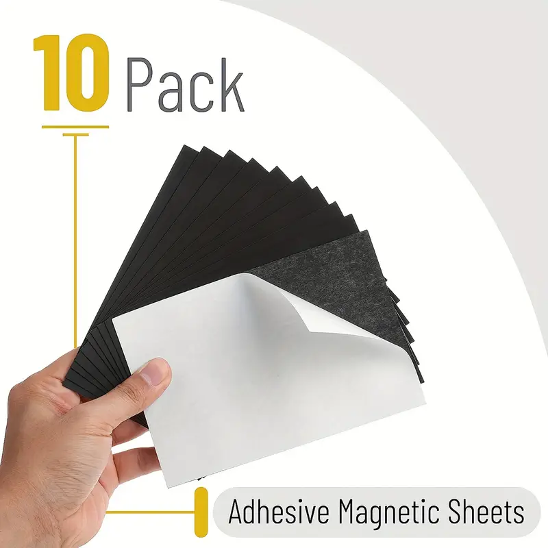 Adhesive Magnetic Sheets, 4 x 6, 20 Pack, Magnetic Sheet