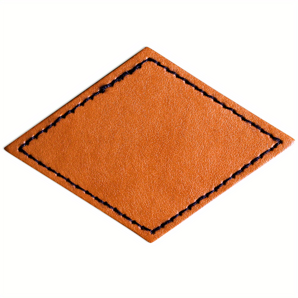  Blank Leatherette Patches with Adhesive, 10 Pcs