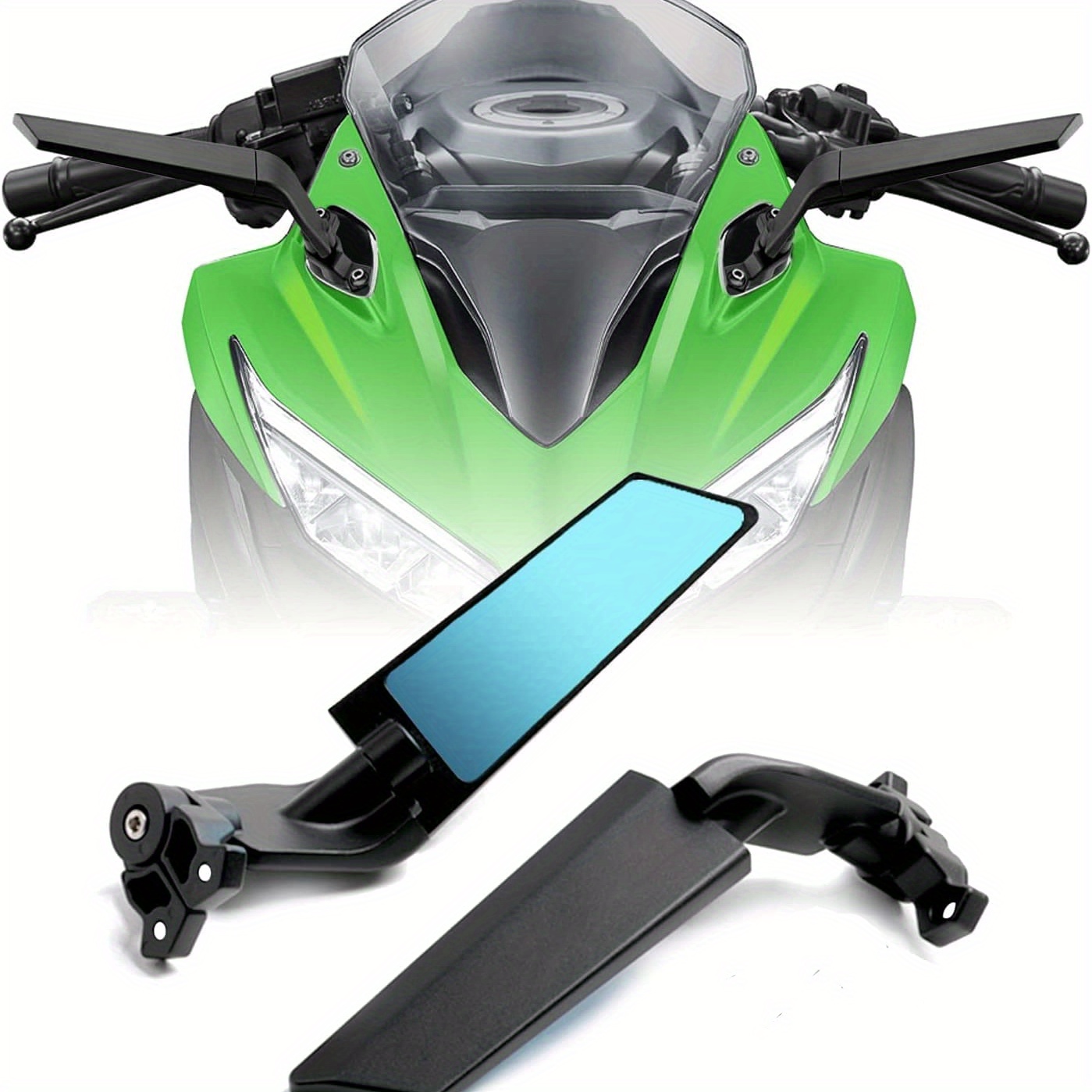 Motorrad Verstellbarer Aluminium-rückspiegel Wind Wing Spiegel