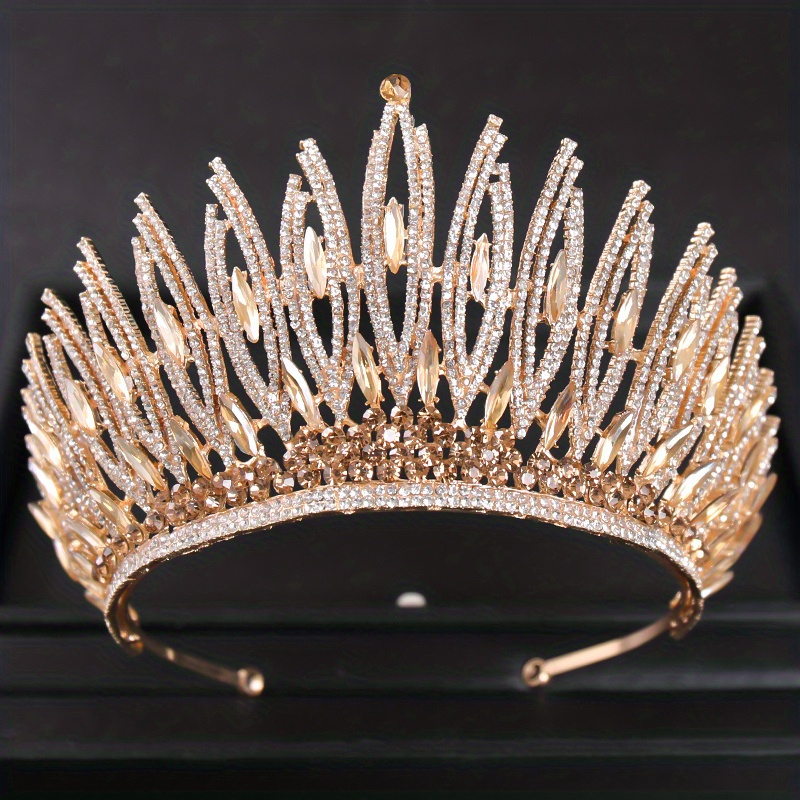 Sparkling Rhinestone Bridal Crowns: Elegant Wedding Hair Accessories For  Women AL7805 From Allloves, $33.58