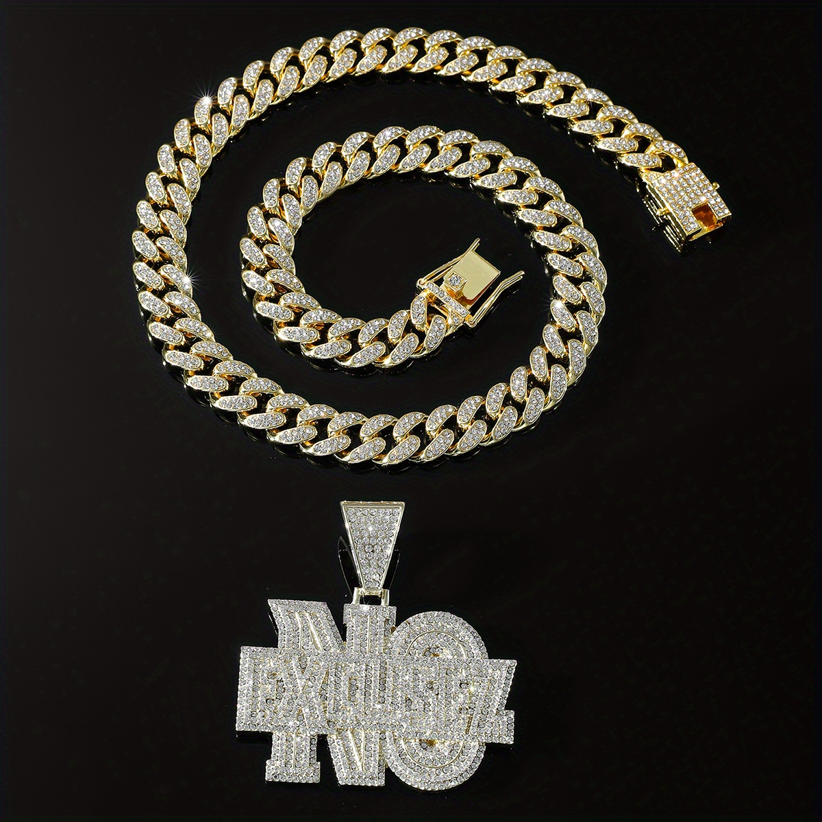 Accessories  Gold Iced Out Nba Never Broke Again Charm Chain