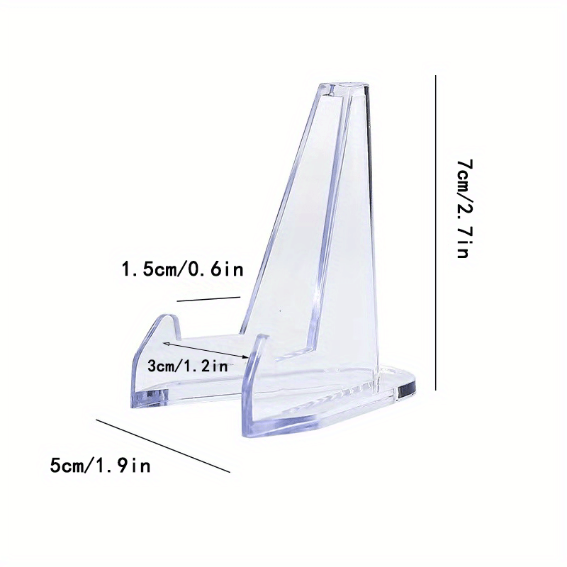 OLYCRAFT 6pcs Acrylic Book Display Stands Brochure Picture Easel Stand  Plastic Acrylic Book Plate Artwork Stand Holder Retail Display Stand Holder  Easel Stand Organizer 3.9 Inch for School Libraries 