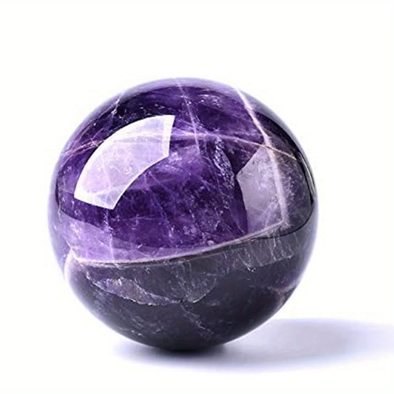 Natural Amethyst Crystal Stone Polished Healing Ball