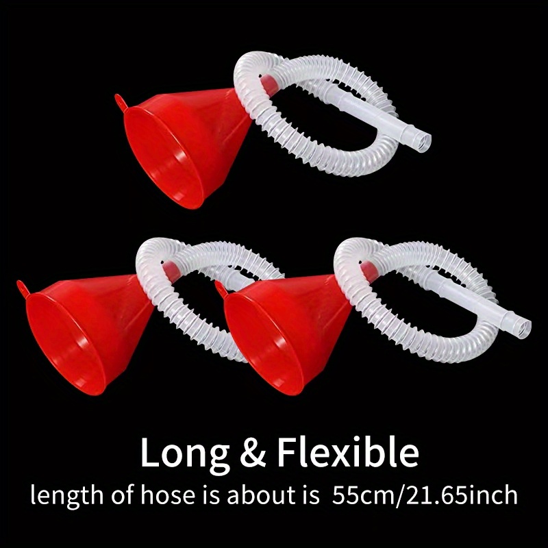 Keenso Embudo de boca ancha de 3.1 in, embudo universal de llenado de  plástico para vehículos automotrices, largo y flexible, embudo de extensión  de