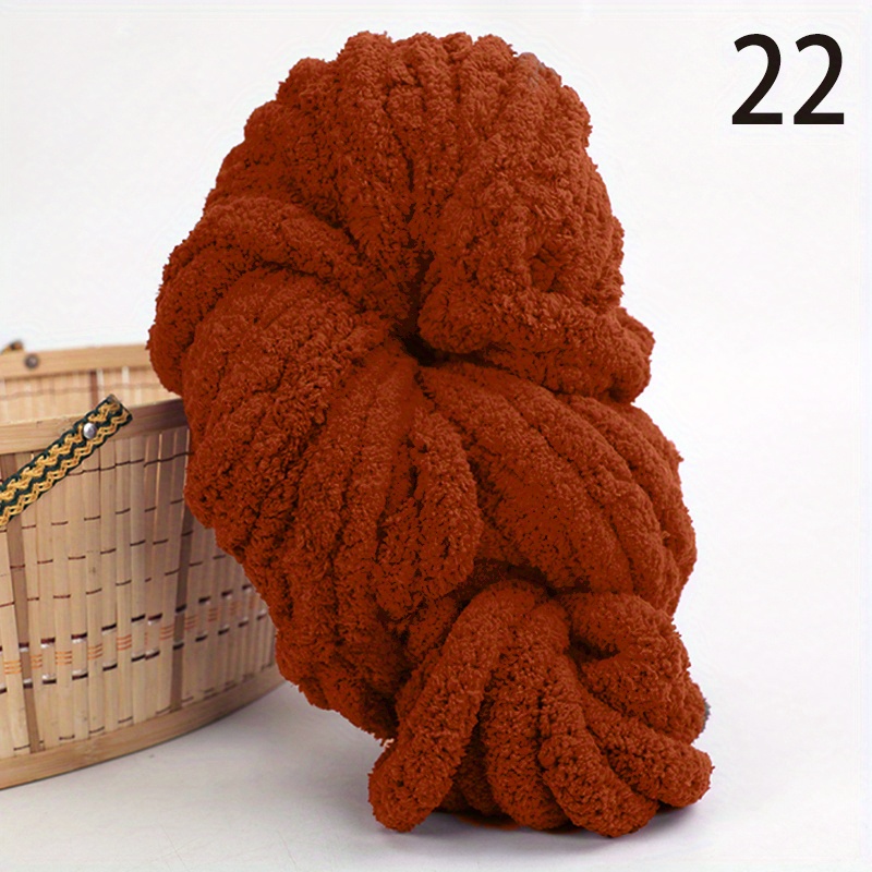 Timgle Chenille Chunky Yarn with 4 Pack 24 Yards Fluffy Jumbo Thick Fluffy  Yarn Knitting Bulky Yarn for Crocheting Hand Knitting Blankets Winter DIY