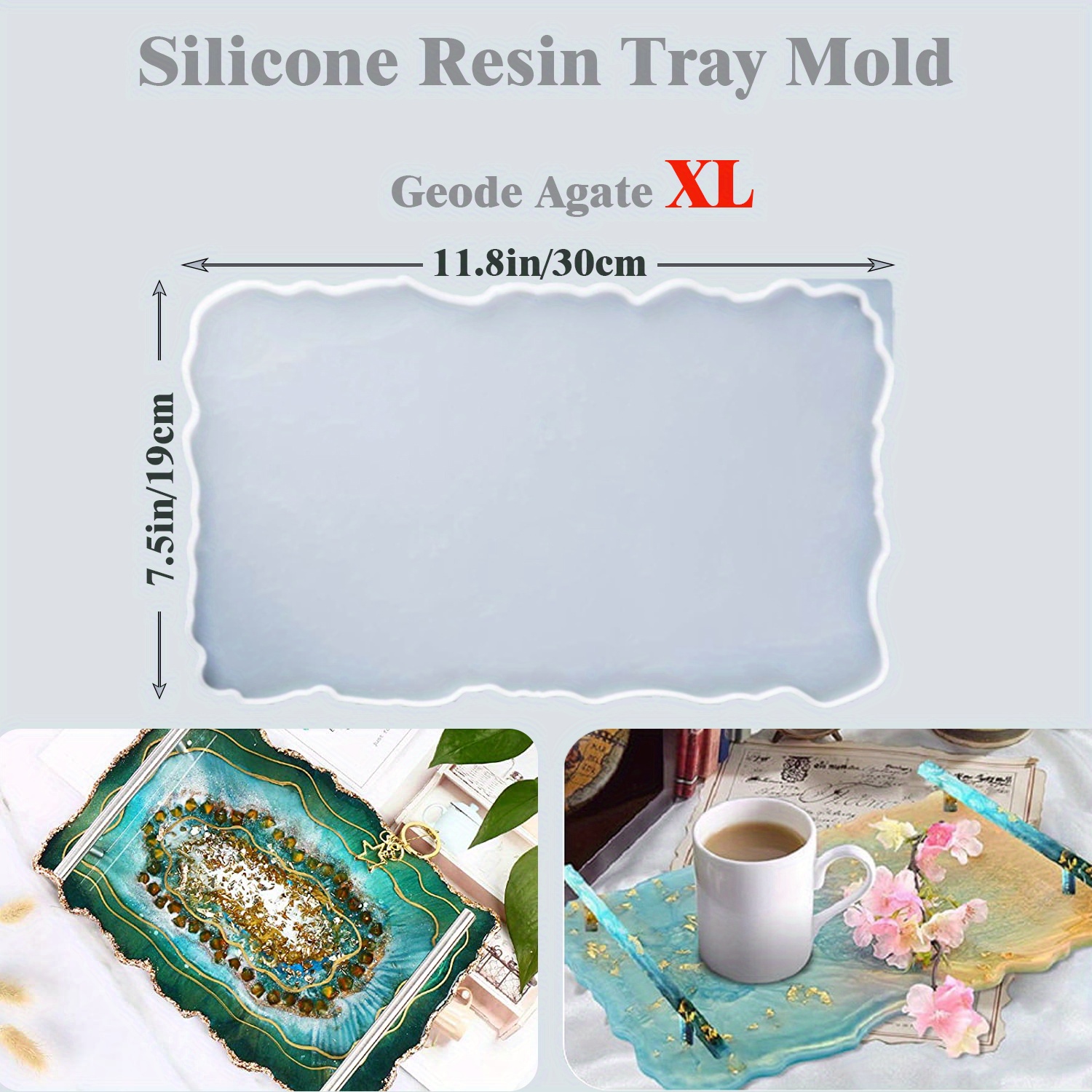 Wavy Tray Mold Casting Molds for Making Faux Agate Tray