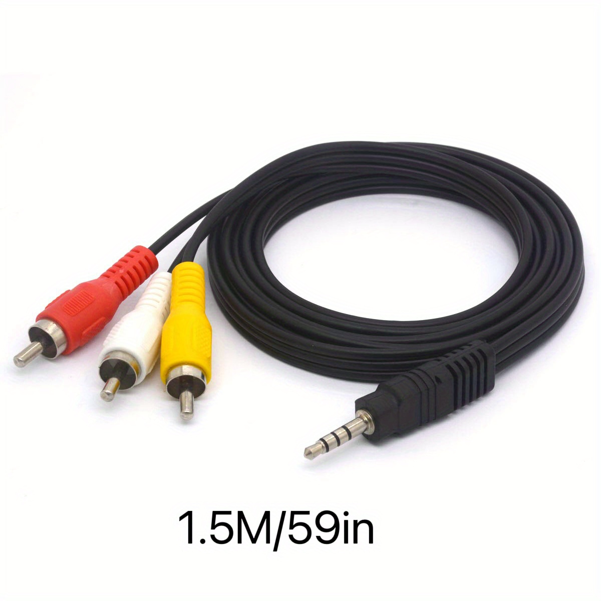Cable de audio Jack 3,5 mm estéreo macho / 2 RCA machos (3 metros)