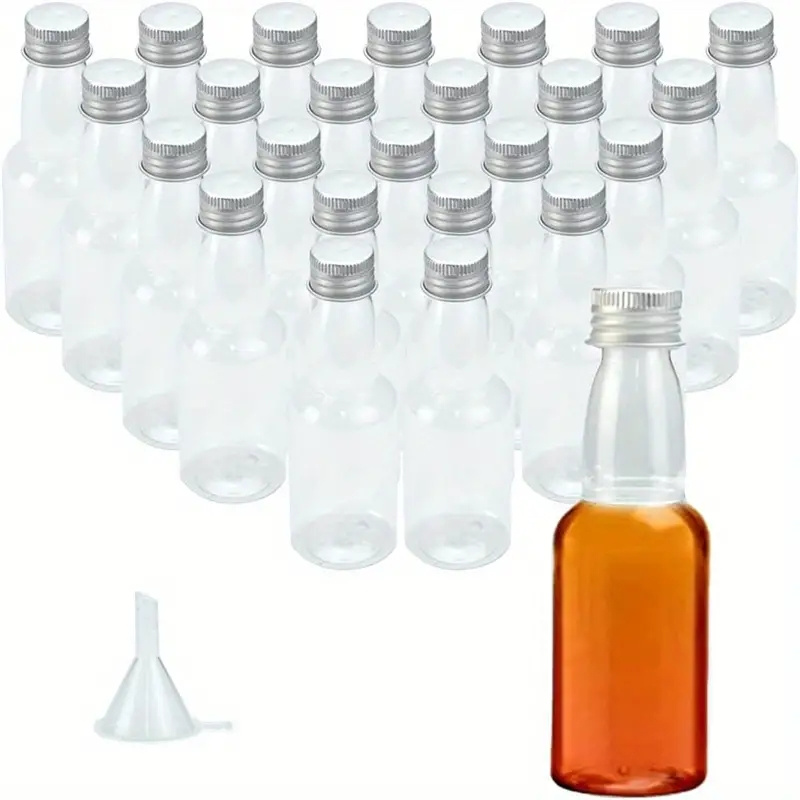 100ml Mini Liquor Bottles Reusable Glass Flask Bottles Clear Empty