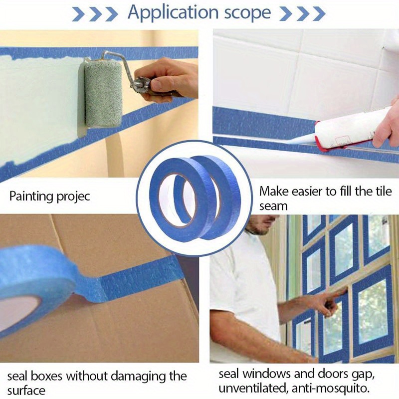 0.7 Blue Painter's Tape Perfect For Painting Decorating - Temu