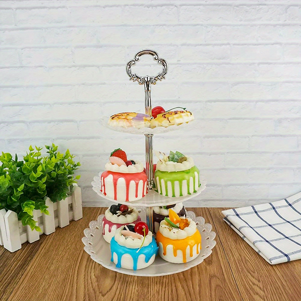 3 Tier Outdoor Swimming Beach Cupcake Stand Hawaii Birthday - Temu United  Kingdom