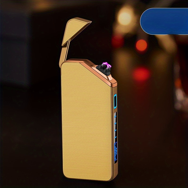 Rechargeable Waterproof Windproof Double Arc Lighter For Men - Temu