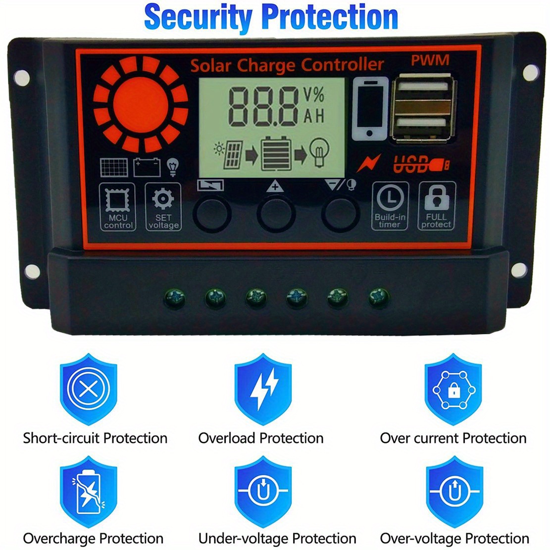 Durable Contrôleur Pas Bas Réglable Voltage Chargeur Batterie Contrôleur