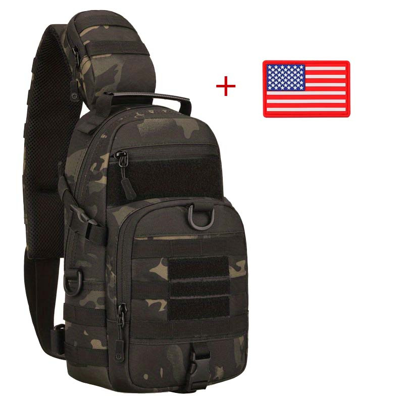 Men's Travel Outdoors Sports Large-capacity Chest Bag CP Camouflage