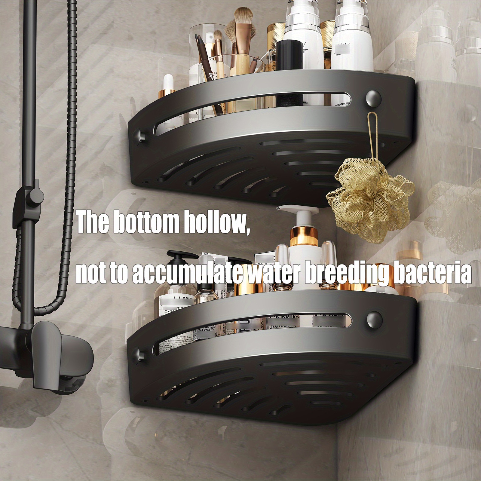 Corner Shower Caddy Adhesive Shower Corner Organizer Shelves Temu
