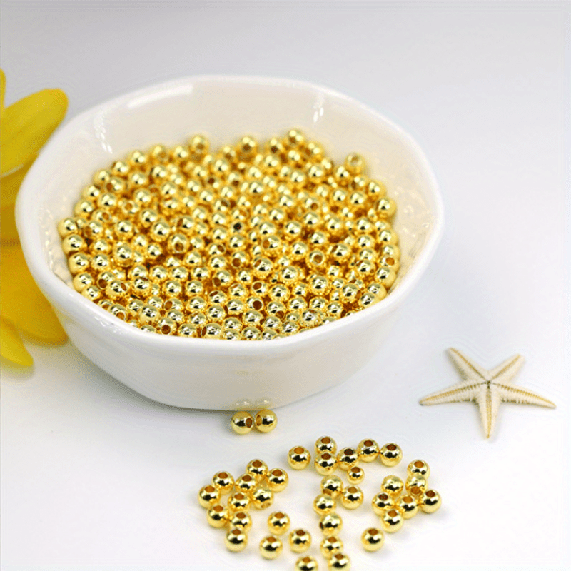 Golden Plated Plastic Seed Gasket Bulk Beads For Jewelry - Temu