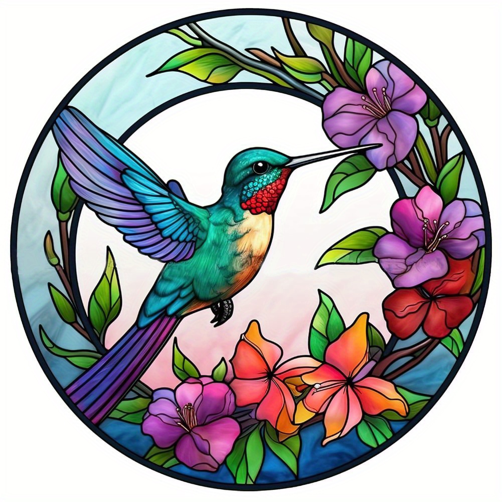 Rainbow Hummingbird Official Diamond Painting Kit, Diamond Art