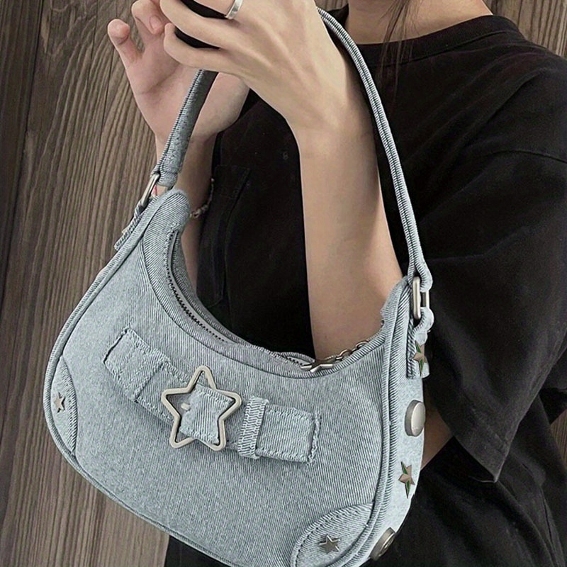 Y2K vintage star hand bag 星柄 ハンドバッグ 平成 y2kスタイルのスパイシーレトロスターハンドバッグ 高級感のある