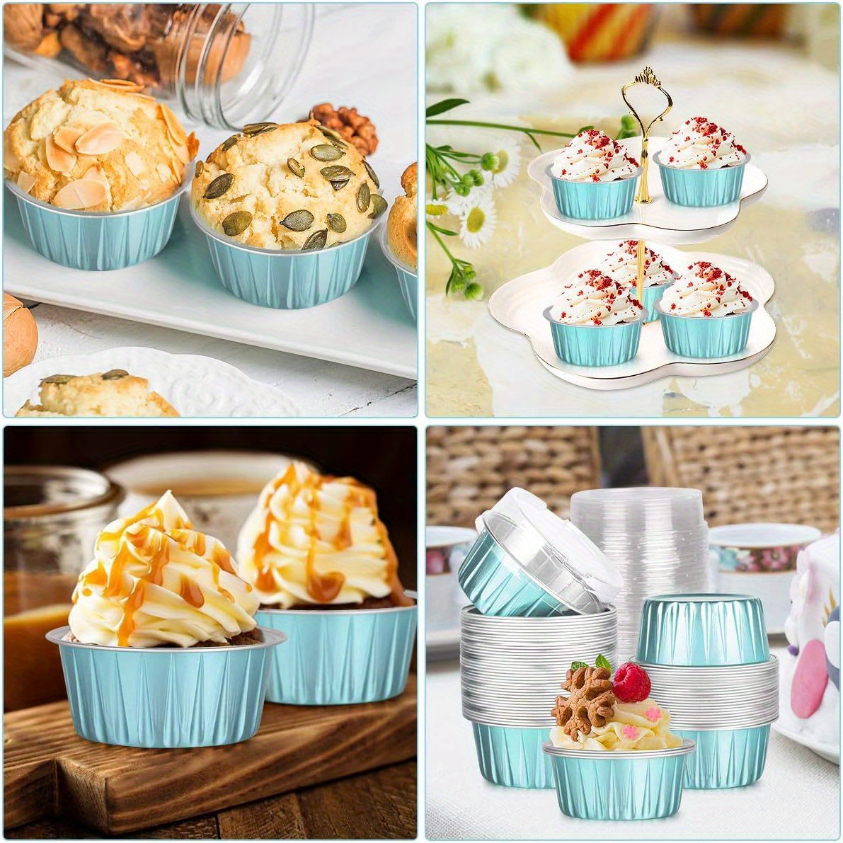 Disposable Aluminum Foil Tin Cups Pudding Ice Cream Temu Norway