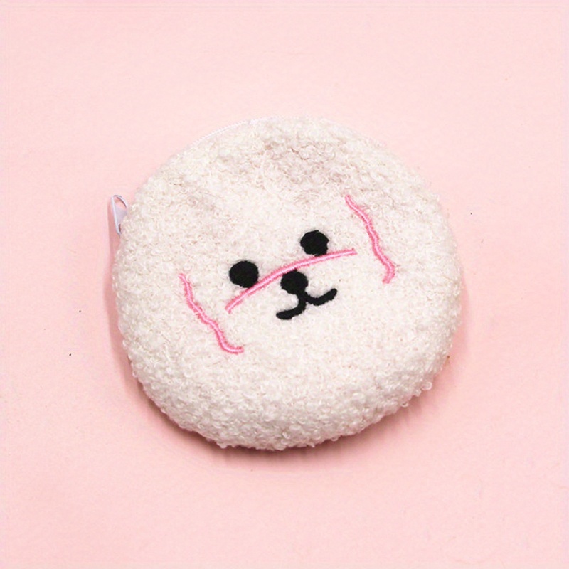 Fuzzy Plush Bag Coin Purse Wallet Earphone Data Cable Storage Key Bag
