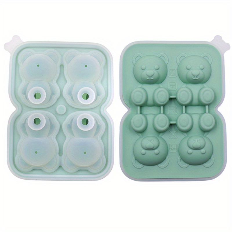 One piece Funnel covered Silicone Ice Cube Molds With Cute - Temu