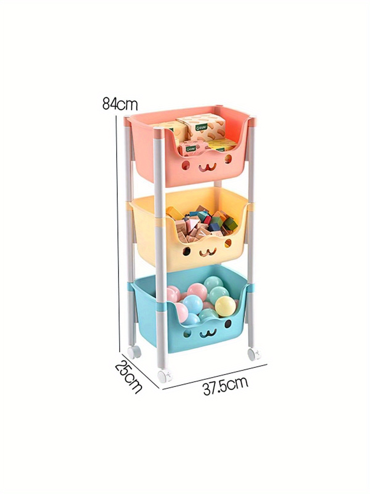 Cute Storage Small Cart Multifunctional Storage Rack With - Temu