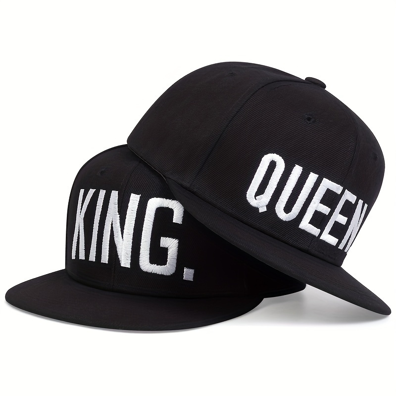 TEMU 2pcs Couples King Queen Baseball Fashion Hip Hop Hat