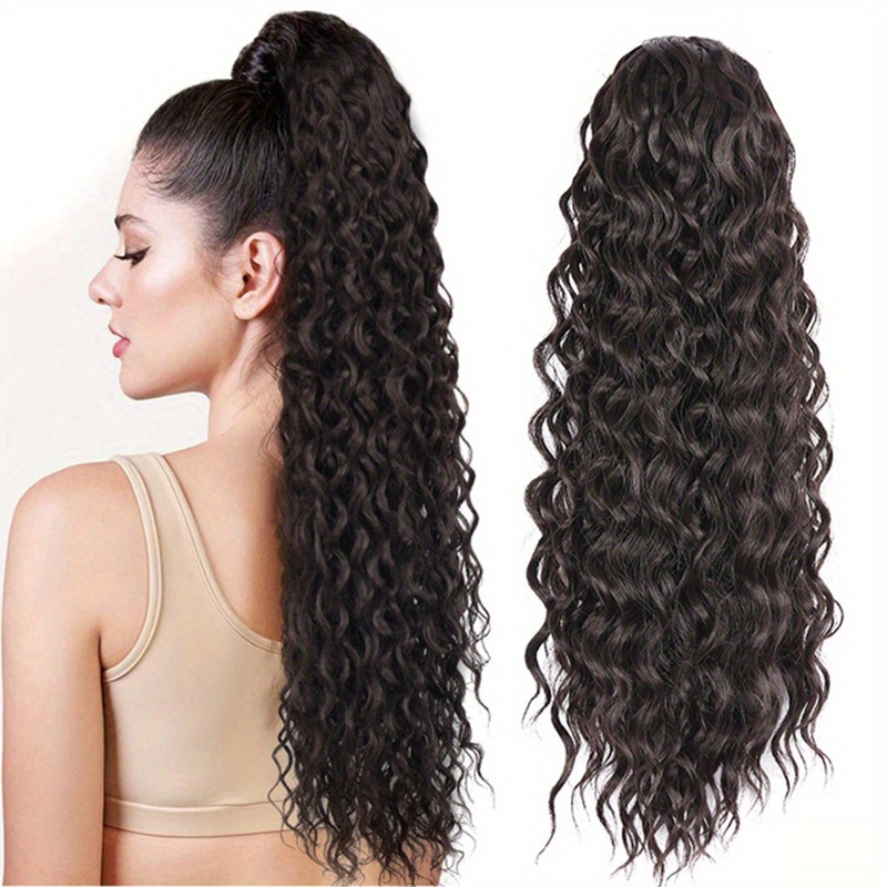 Drawstring Ponytail 60 96 Cm Natural Wave Synthetic Hair Extension