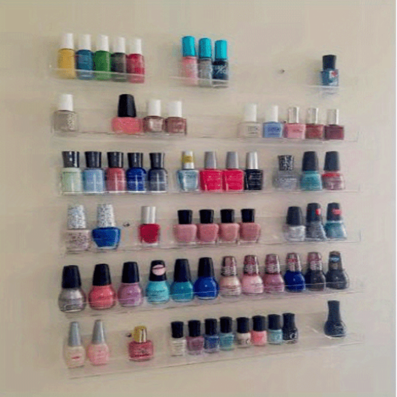 1 Estante Esmalte Uñas Montado En Pared Estante Final - Temu