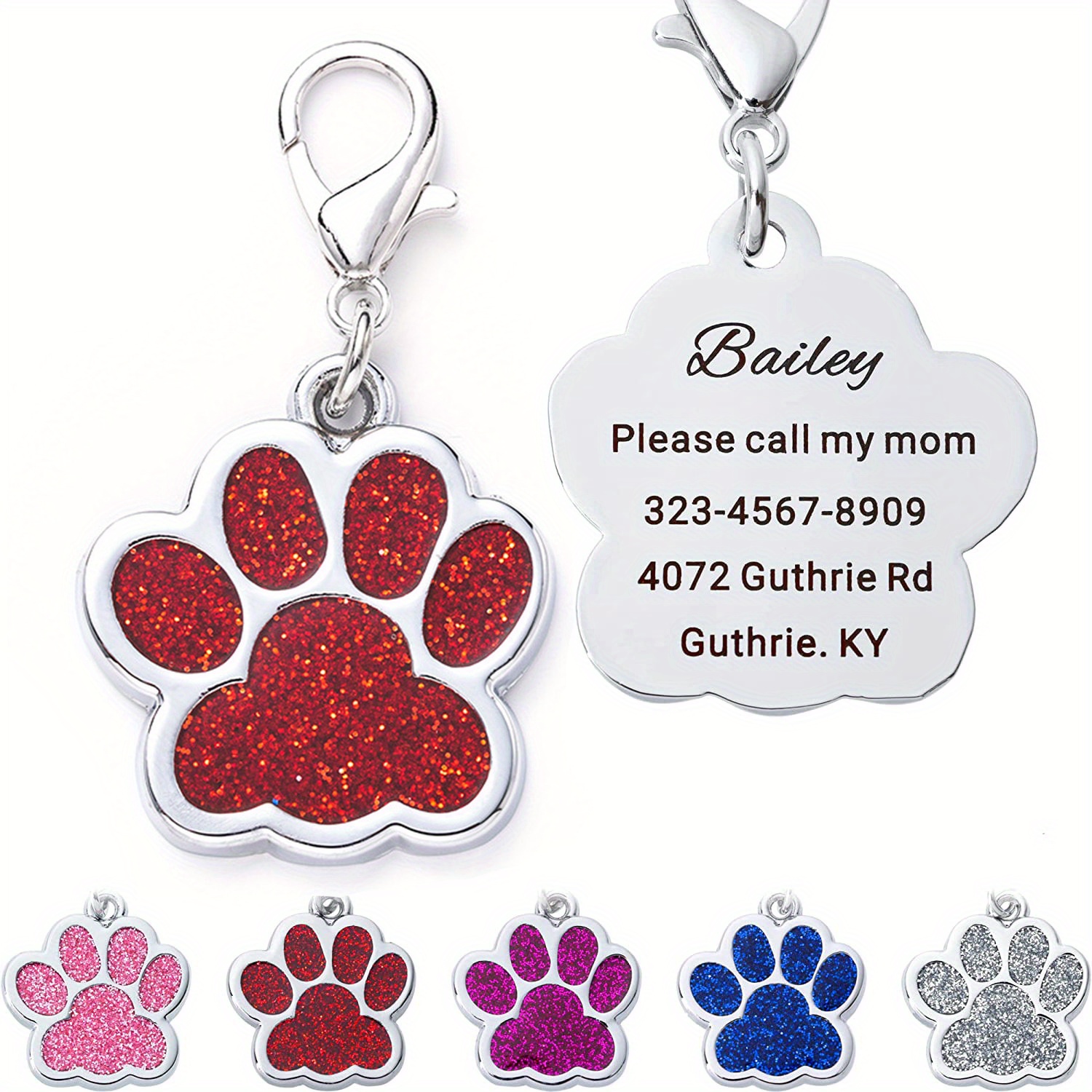Personalized Pet Id Tags Engraved Dog Name Tags Cute Metal Temu Australia
