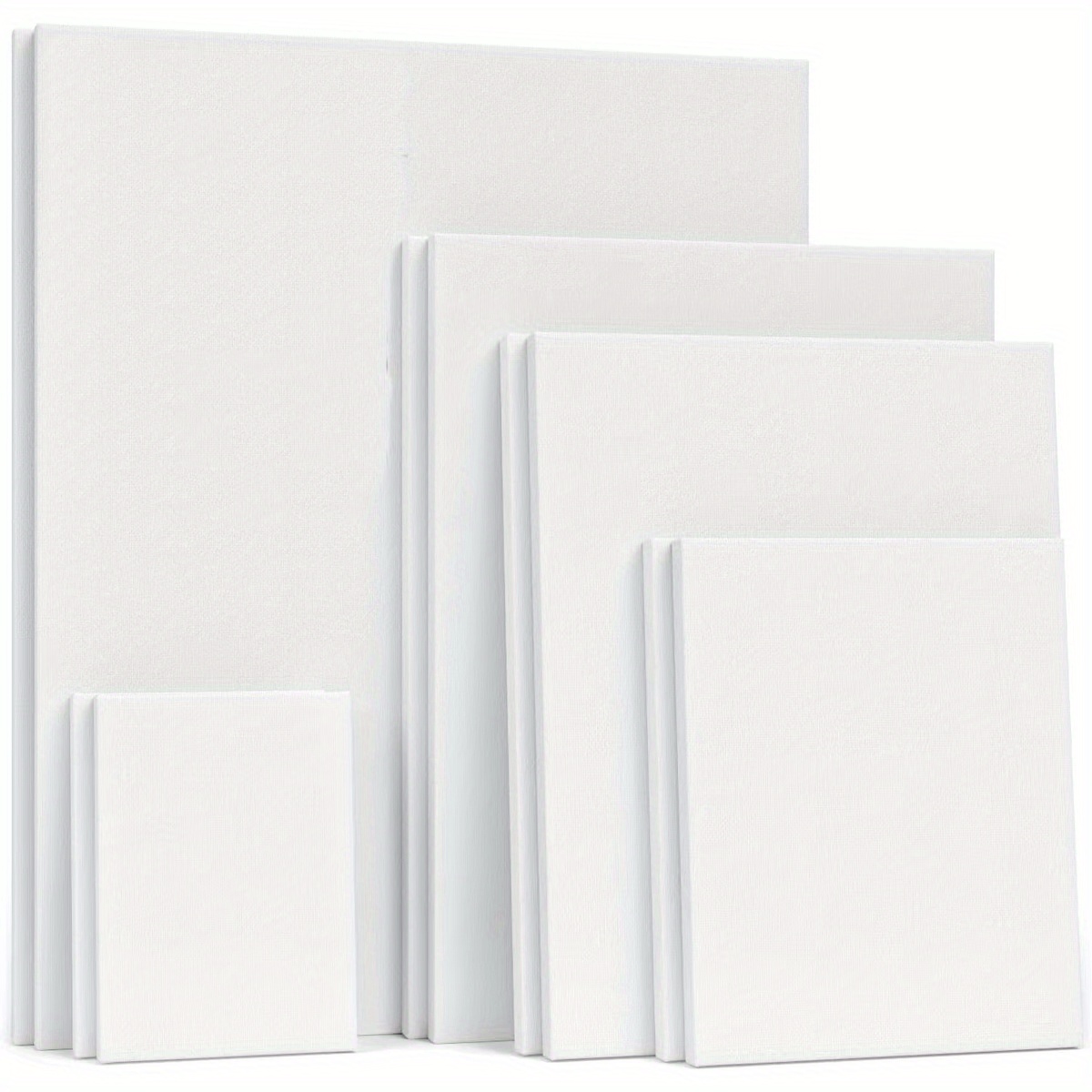 Arteza 5x7 Stretched White Blank Canvas, Bulk