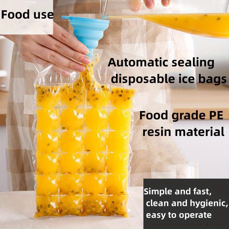 10Pcs Disposable Ice-making Bags Freezing Maker Ice Cube Bag Self