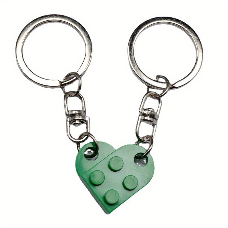 2Pcs/Set Love Heart Brick Portachiavi Per Coppie Amicizia - Temu Italy