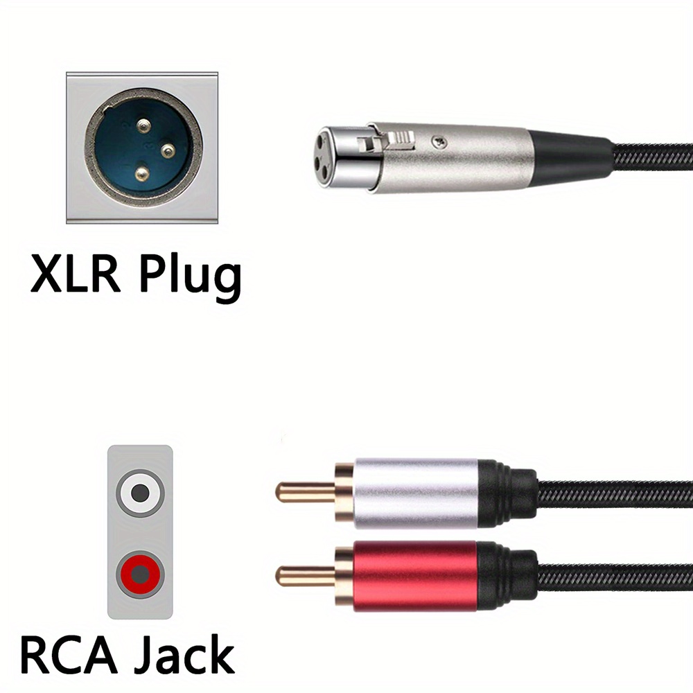Unbalanced Dual RCA Male to XLR Male Stereo Audio Cable – J&D Tech