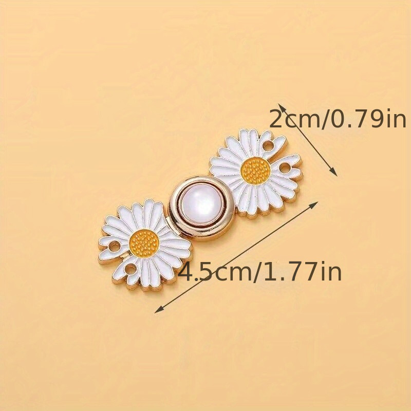 Daisy Adjustable Waist Tightener Button Pants Jeans Skirts Collar Buttons Breast
