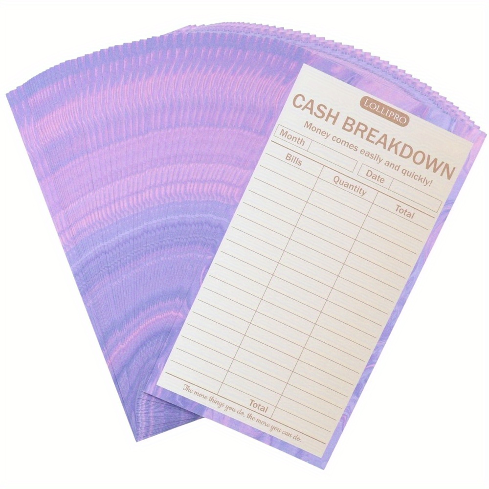 48 Double-sided Printed 120gsm Accounting Cards Can Categories, , In A6 Bag For Management