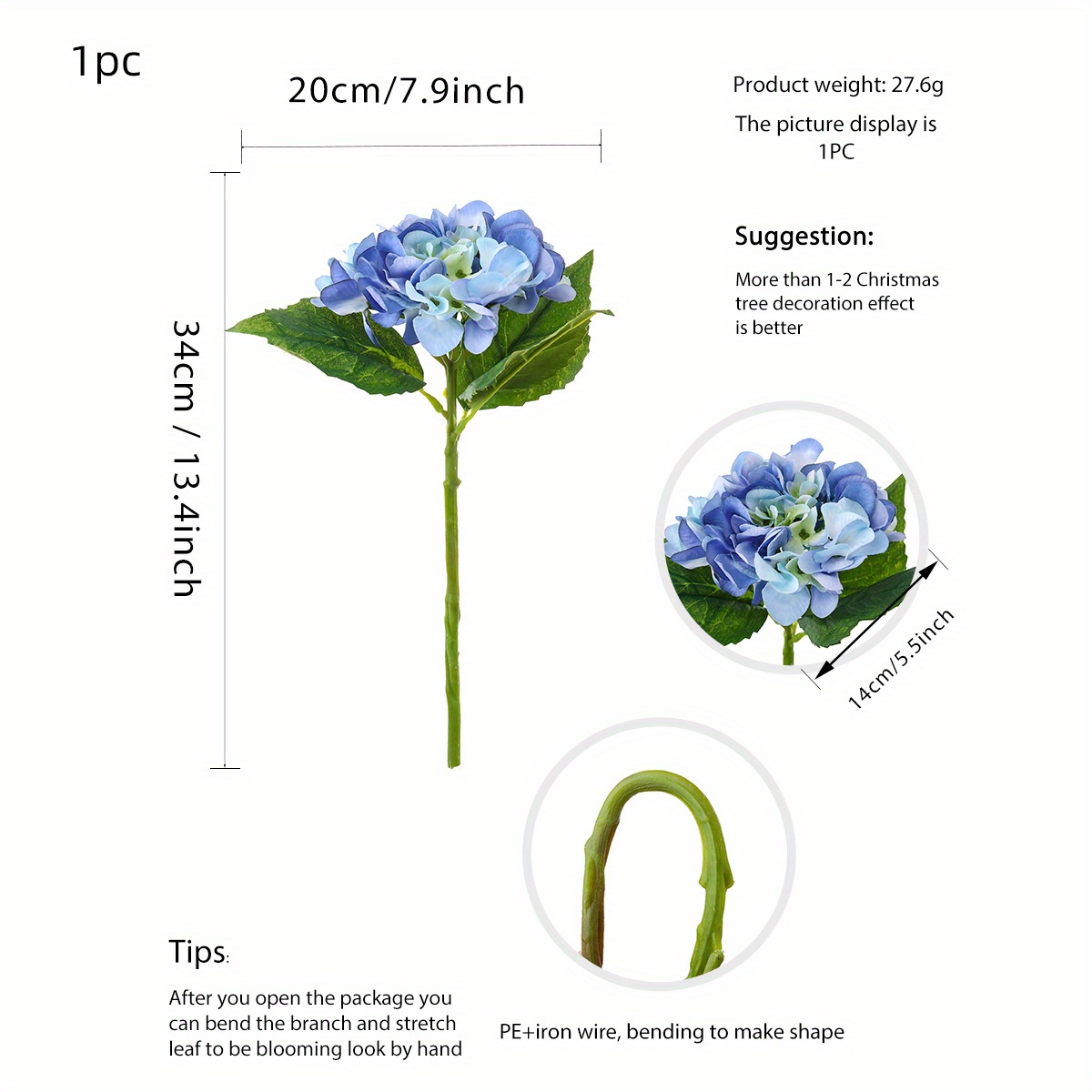 1pc 5 Teste Ortensie Artificiali, Ortensie Resistenti Allossidazione Alta  Qualità, Fiori Finti In Plastica, Matrimonio, Fidanzamento, Compleanno,  Addio Nubilato, Decorazioni Feste Laurea, Disposizione Centrotavola,  Decorazioni Ufficio A Casa