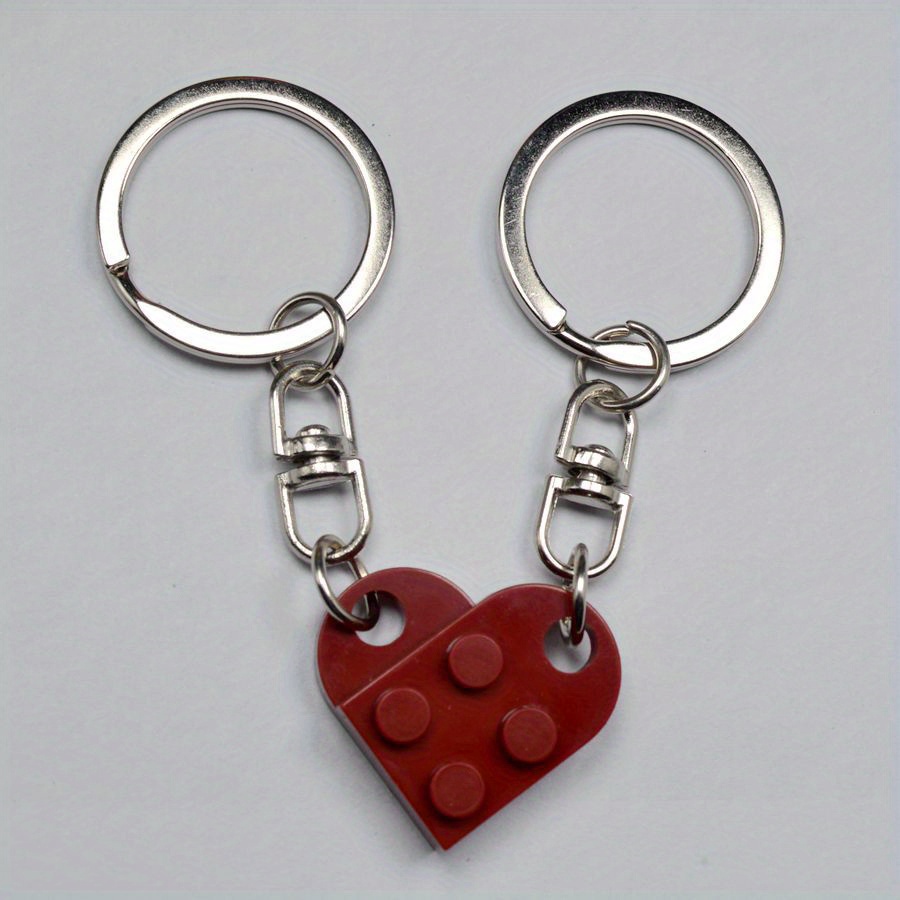 2Pcs/Set Love Heart Brick Porte clés Pour Couples Amitié - Temu Canada