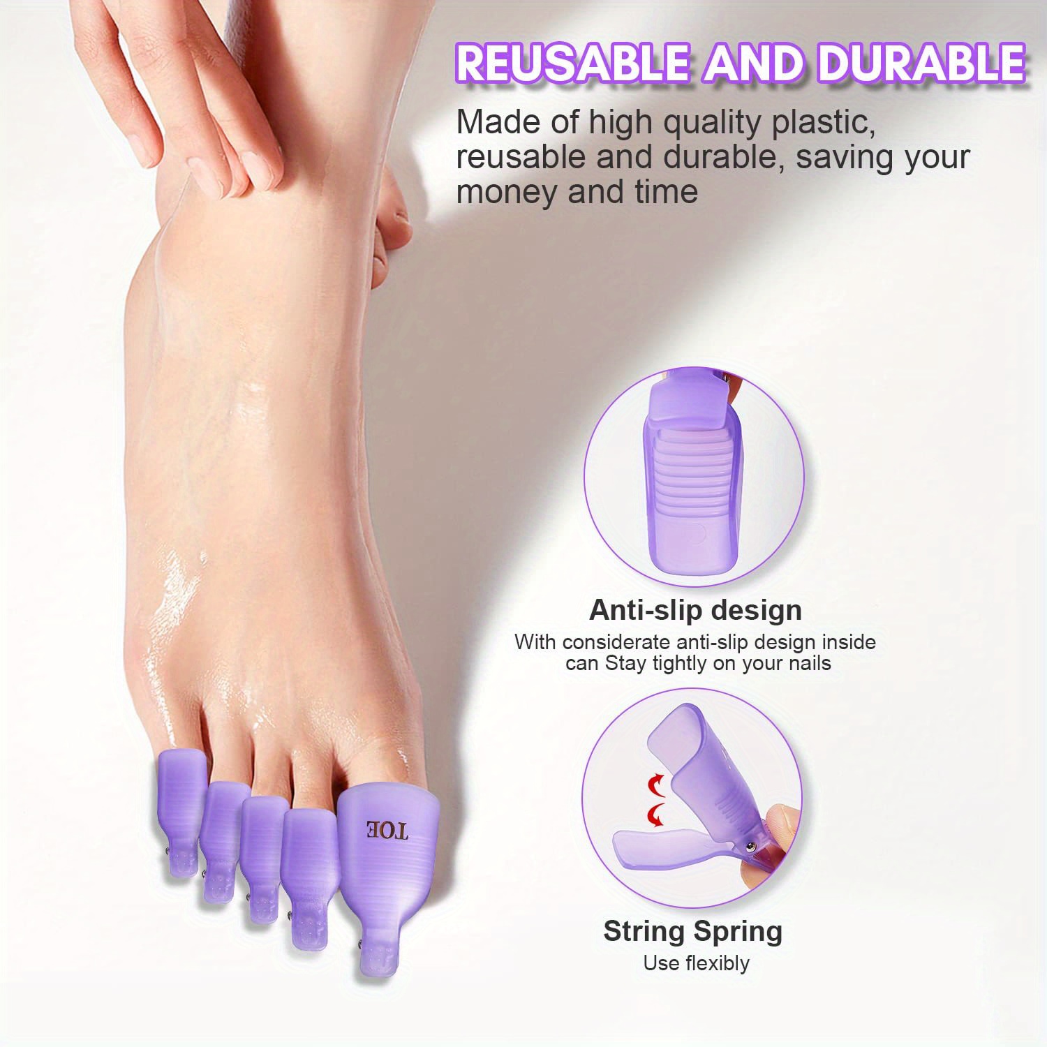 Gel Nail Polish Remover Clips Kit Double Ended Metal Cuticle Temu