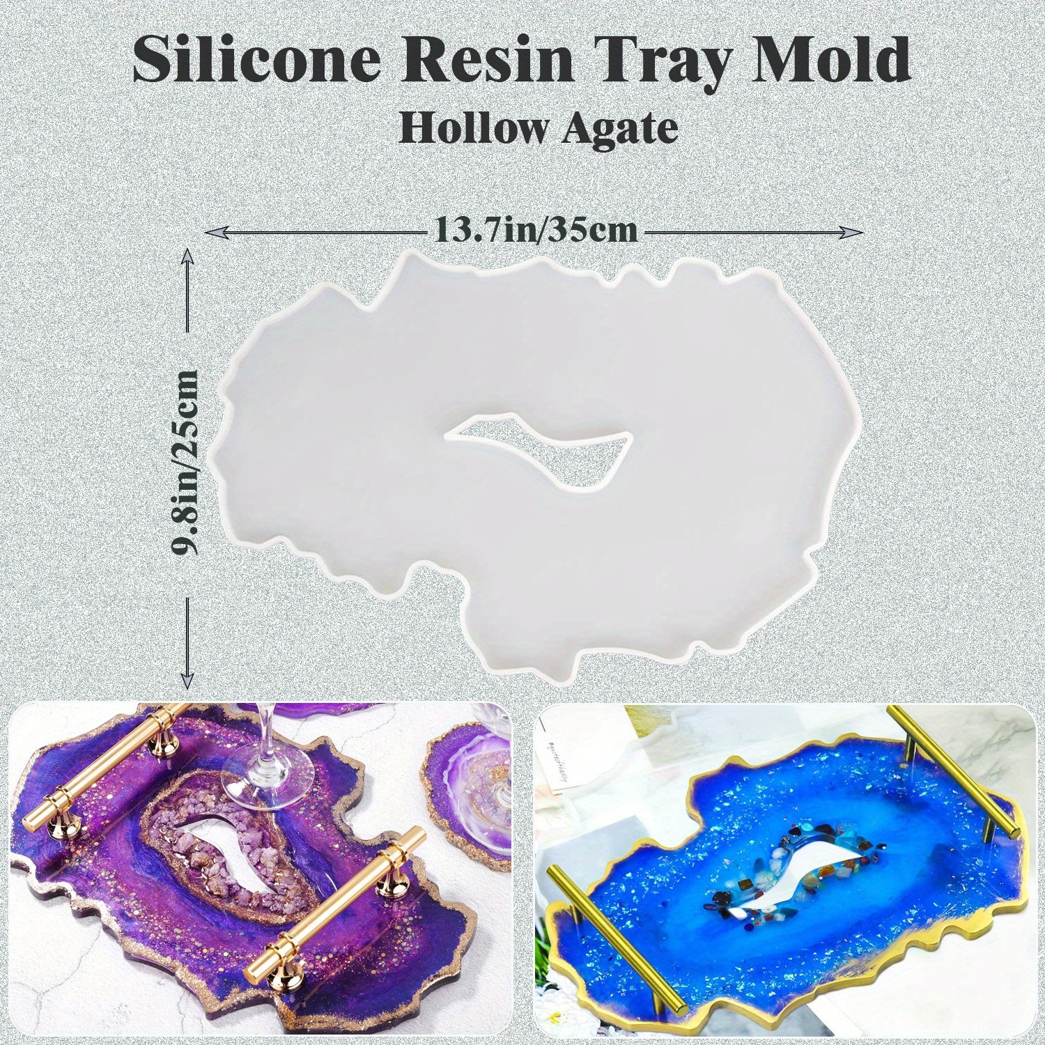 Silicone Resin Tray Molds Agate Silicone Tray Molds With - Temu