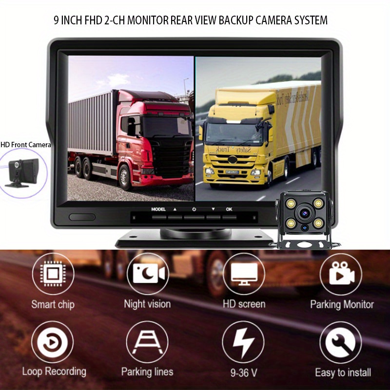 Wireless Car Truck Front Parking 24 Volt Reverse Backup Waterproof View  Camera Trailer with Guidelines Monitor - China Rearview Camera System, Car  Rearview System