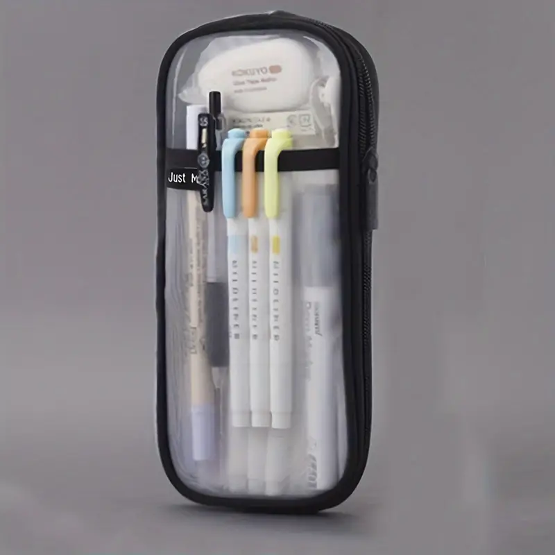 Simple Transparent Pen Bag Pencil Case Stationery Bag Exam - Temu